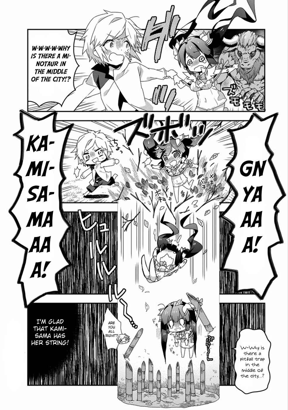 Page 7 Chapter 4 Is It Wrong to Try to Pick Up Girls in a Dungeon? Four-Panel Comic: Days of Goddess