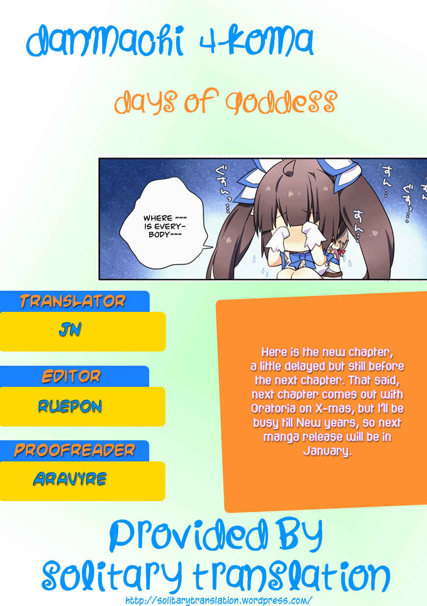 Page 11 Chapter 8 Is It Wrong to Try to Pick Up Girls in a Dungeon? Four-Panel Comic: Days of Goddess