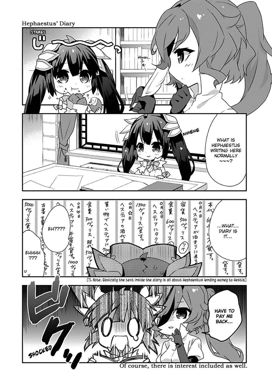 Page 2 Chapter 5 Is It Wrong to Try to Pick Up Girls in a Dungeon? Four-Panel Comic: Days of Goddess