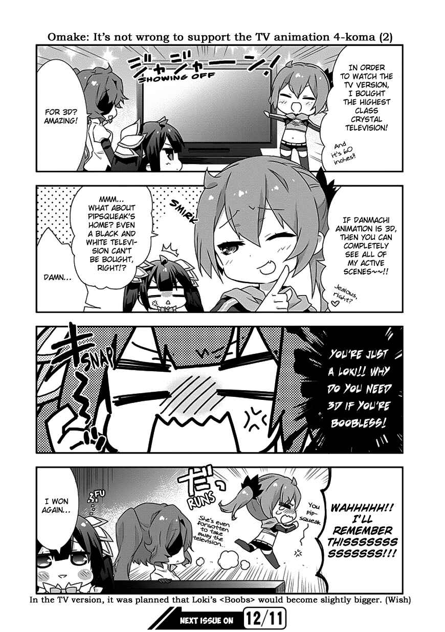 Page 10 Chapter 7 Is It Wrong to Try to Pick Up Girls in a Dungeon? Four-Panel Comic: Days of Goddess