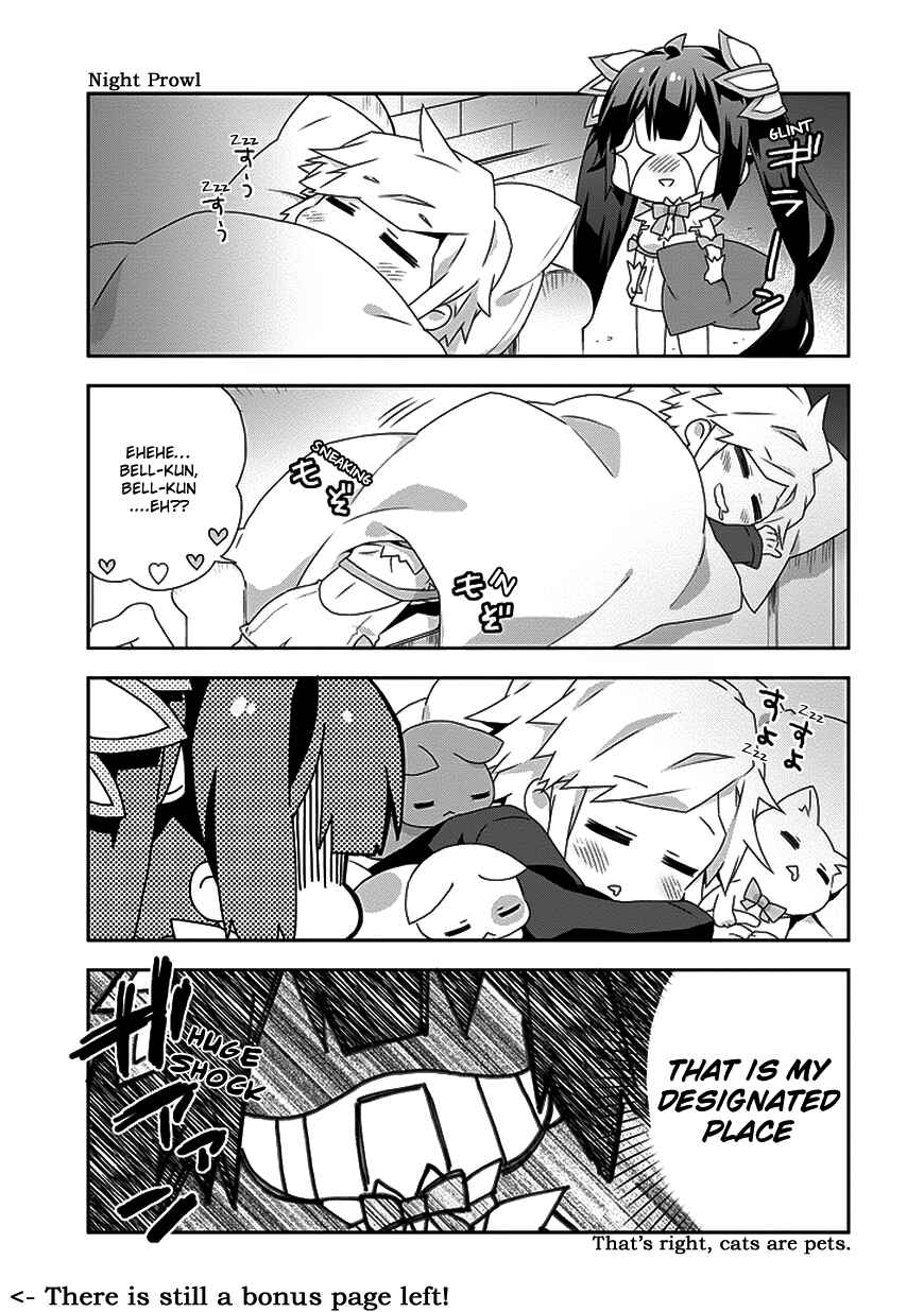 Page 9 Chapter 7 Is It Wrong to Try to Pick Up Girls in a Dungeon? Four-Panel Comic: Days of Goddess