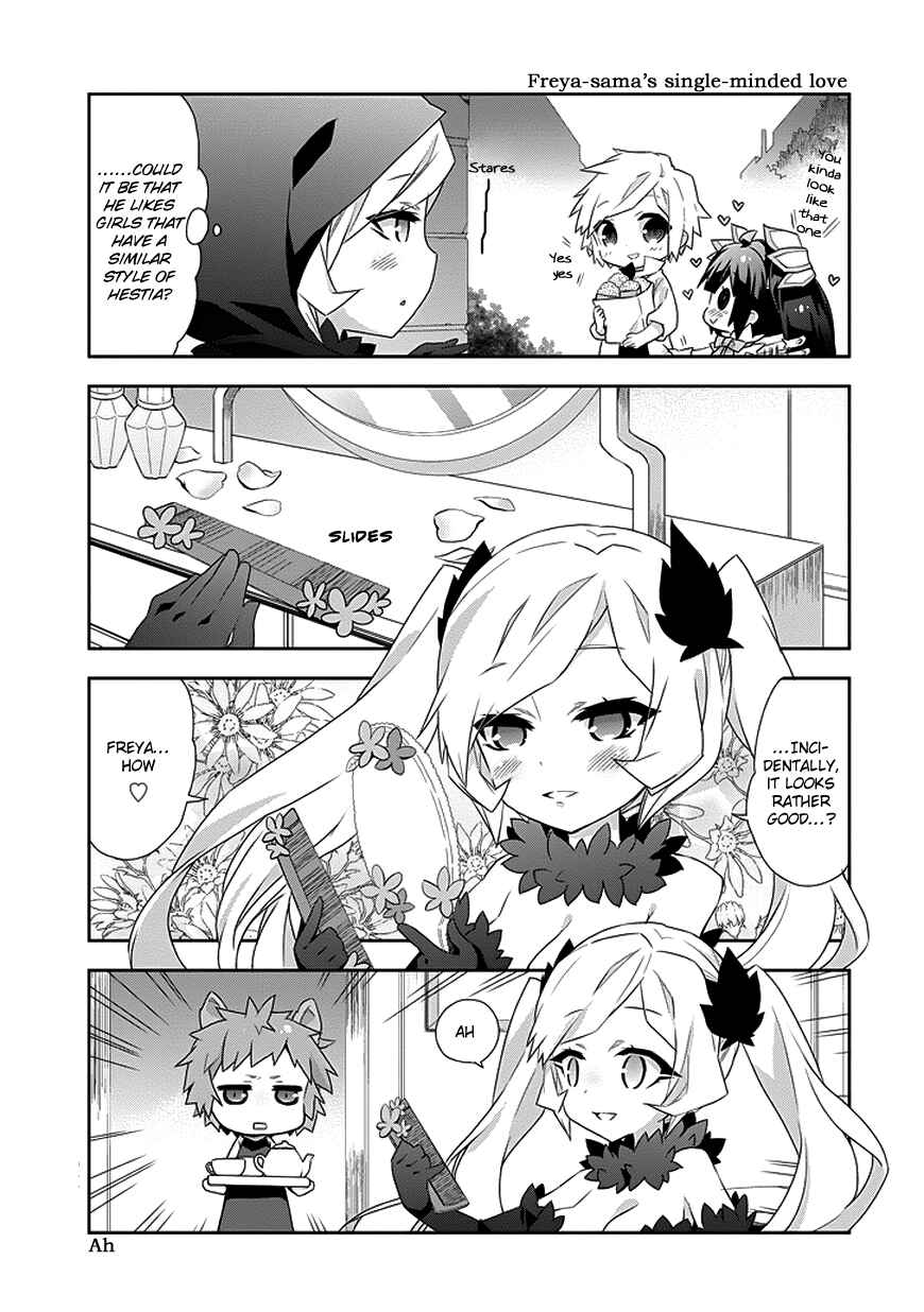 Page 9 Chapter 4 Is It Wrong to Try to Pick Up Girls in a Dungeon? Four-Panel Comic: Days of Goddess