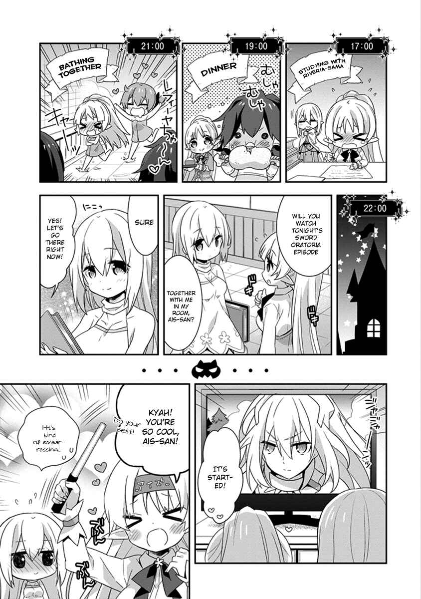 Page 7 Chapter 17 Is It Wrong to Try to Pick Up Girls in a Dungeon? Four-Panel Comic: Days of Goddess