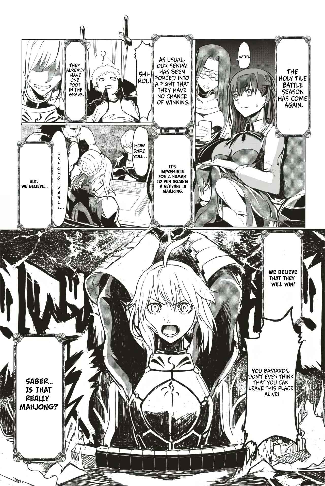 Page 1 Chapter 2 Fate/mahjong night - Seihai Sensou