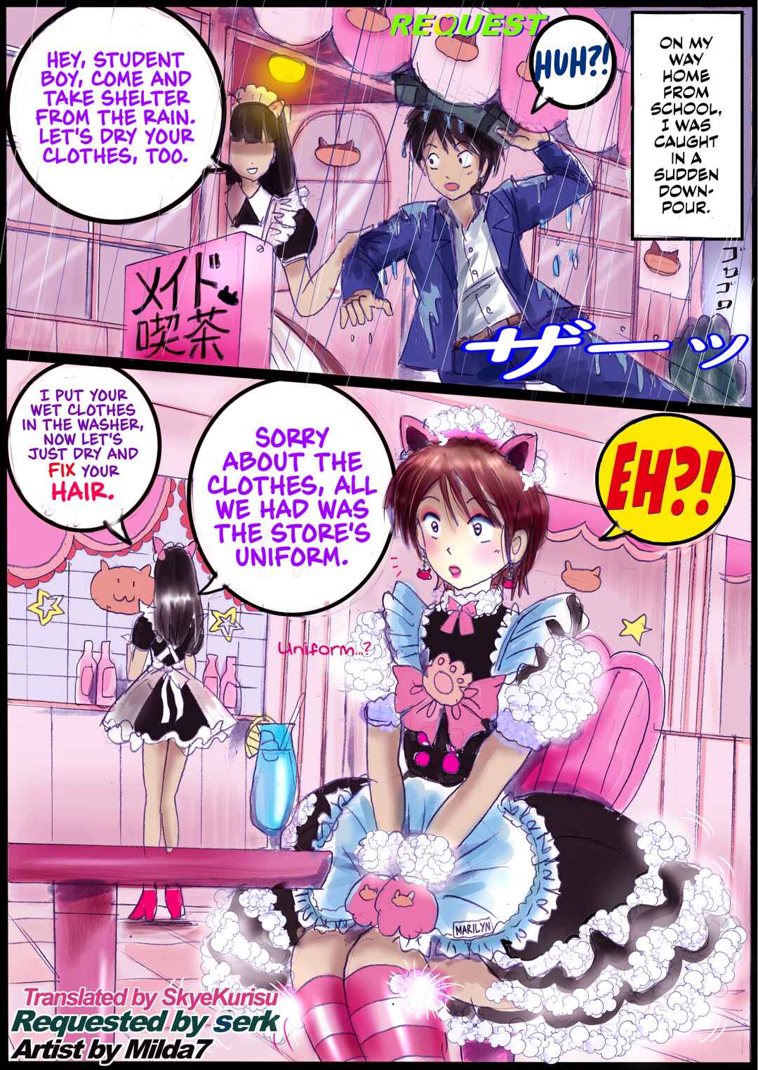 Page 1 Chapter Unknown_7b37 A boy who took shelter from the rain at a maid cafe was made into a maid