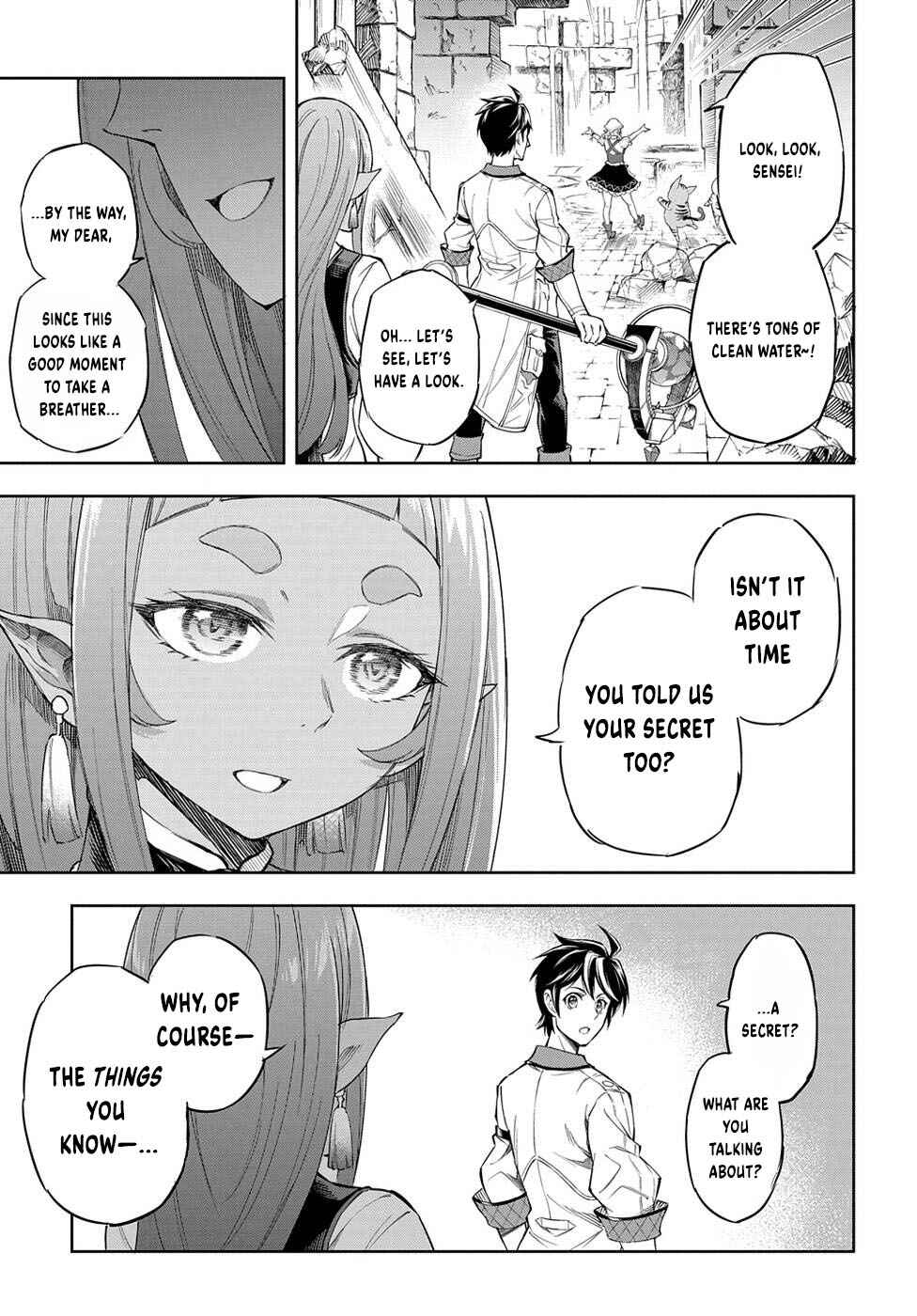 Page 34 Chapter 6 Meikyuu Teikoku no Tsukurikata - Renseijutsushi wa Mazu Risou no Mura wo Kaitaku Shimasu