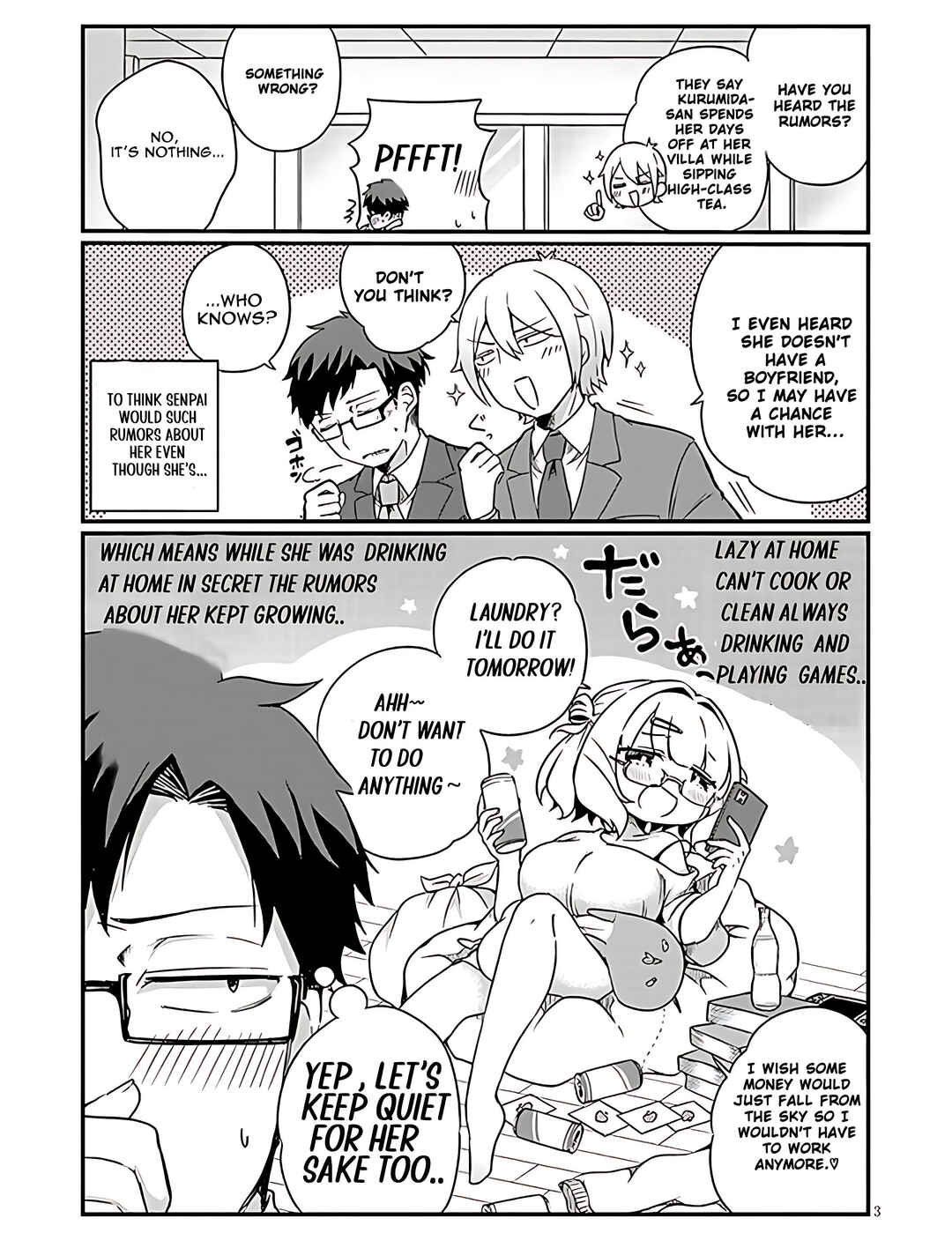 Page 3 Chapter 3 Kurumida-senpai no Guttara Kawaii Himitsu