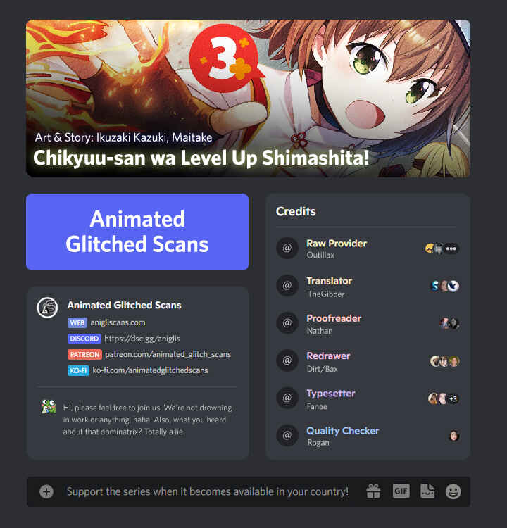 Page 1 Chapter 11 Chikyuu-san wa Level Up Shimashita!