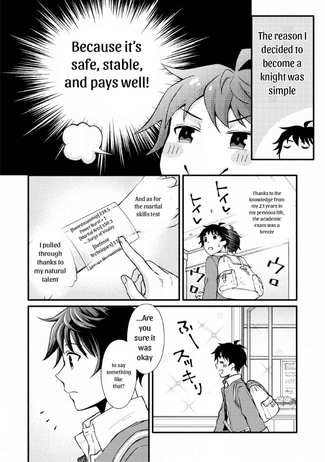 Page 10 Chapter 1 Gakuen Kishi no Level Up! Level 1000 Koe no Tenseisha, Ochikobore Class ni Nyuugaku. Soshite,