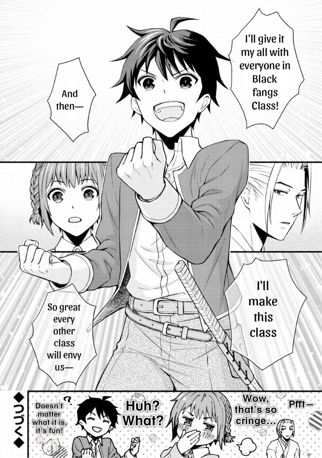 Page 32 Chapter 1 Gakuen Kishi no Level Up! Level 1000 Koe no Tenseisha, Ochikobore Class ni Nyuugaku. Soshite,