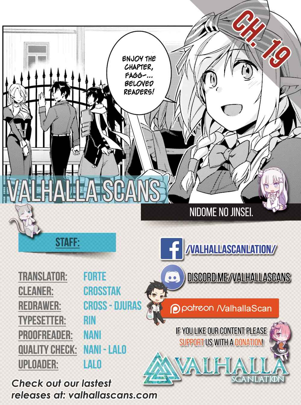 Page 1 Chapter 19 Nidome no Jinsei o Isekai de
