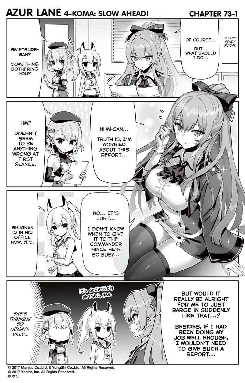 Page 1 Chapter 73 Azur Lane: Bisoku Zensin!