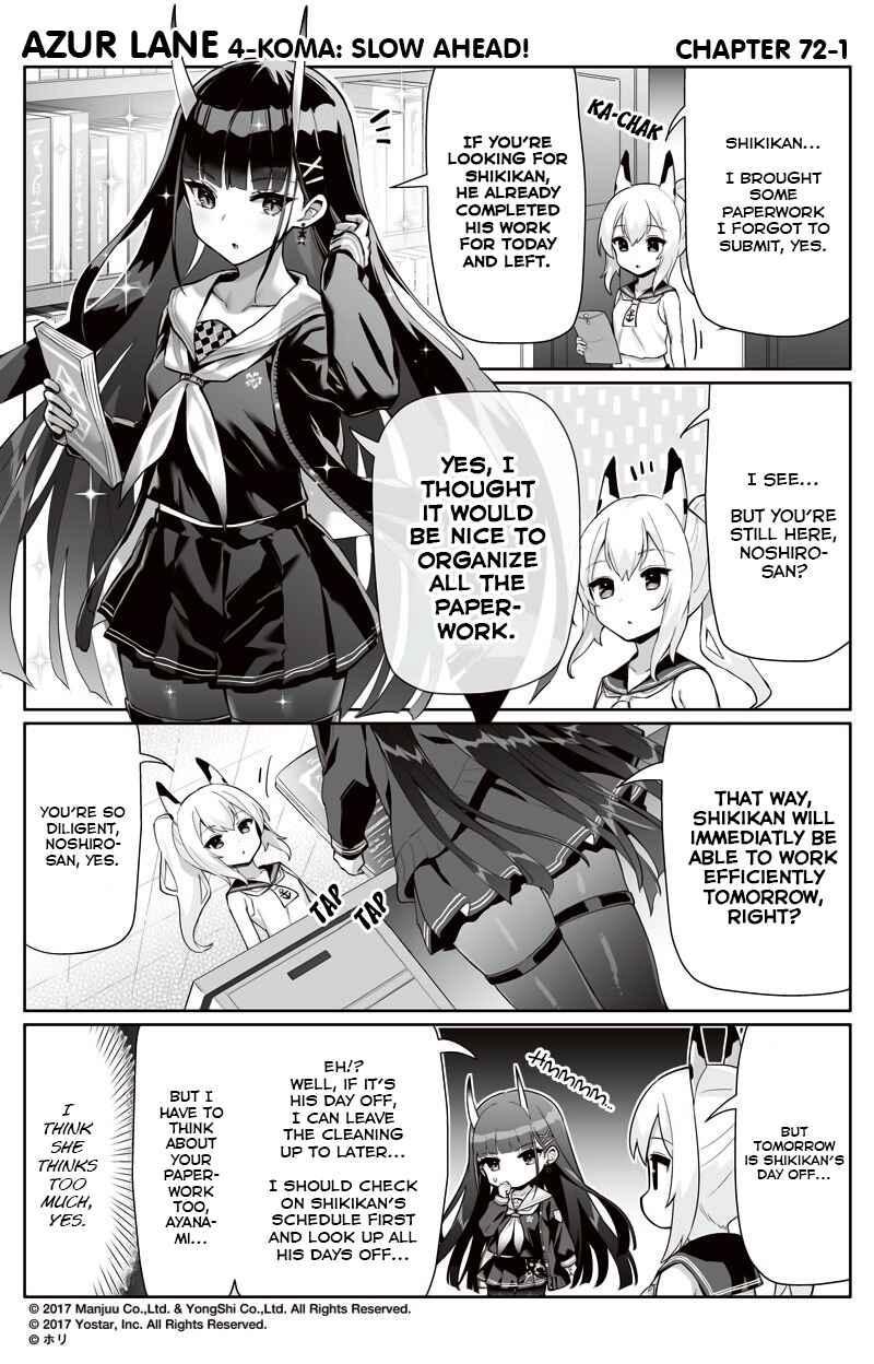 Page 1 Chapter 72 Azur Lane: Bisoku Zensin!