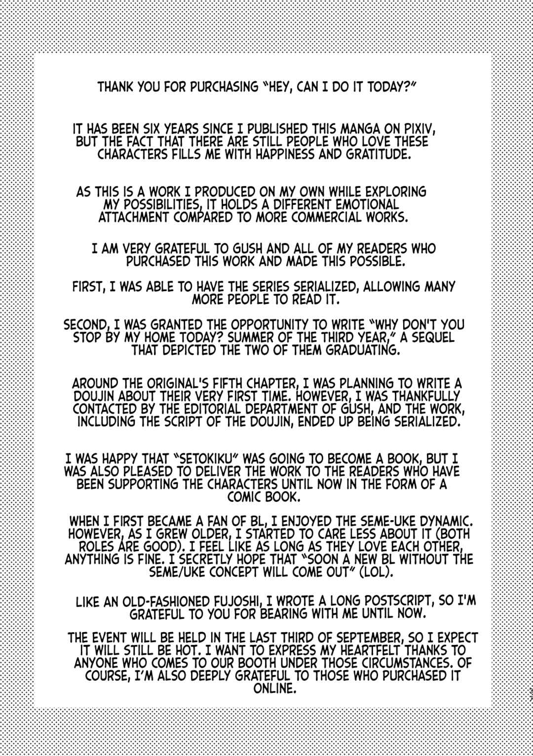 Page 37 Chapter 7.5 Kyou, Orenchi Yotteku?