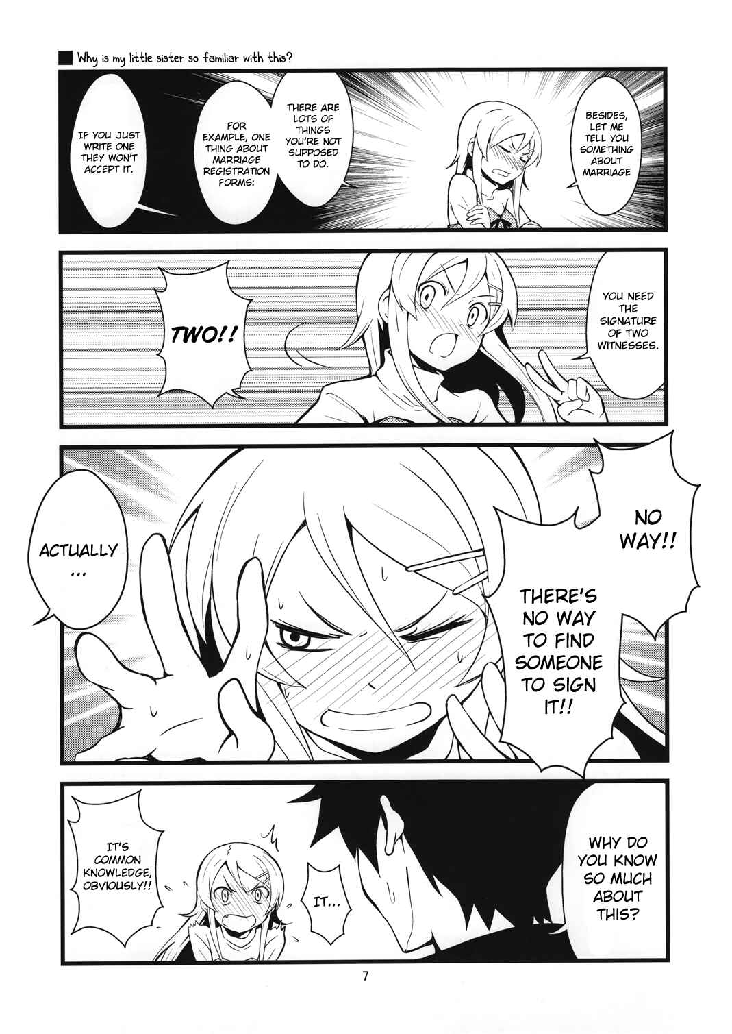 Page 7 Chapter Unknown_baa6 Ore no Imouto ga Konna ni Kawaii Wake ga Nai - Starting Today, Siblings Can Get Married (Doujinshi)