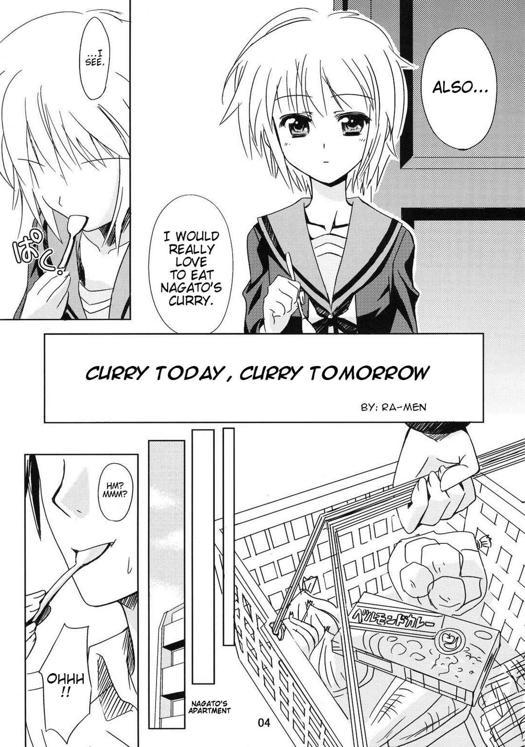 Page 4 Chapter Unknown_9997 Suzumiya Haruhi no Yuuutsu - Kyou mo Ashita mo Curry Youbi (Doujinshi)