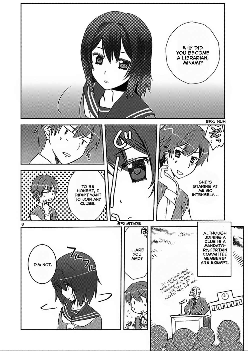 Page 8 Chapter 0 Shinonome Yuuko loves short stories