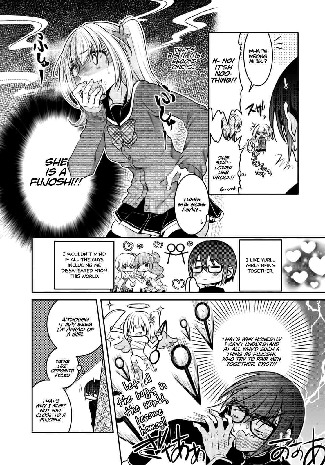 Page 14 Chapter 1 Ore ga Fujoshi de Aitsu ga Yuriota de