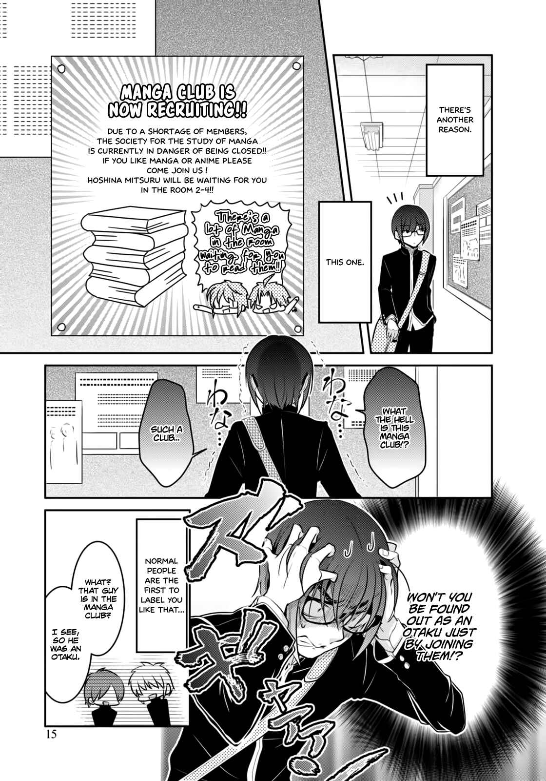 Page 15 Chapter 1 Ore ga Fujoshi de Aitsu ga Yuriota de