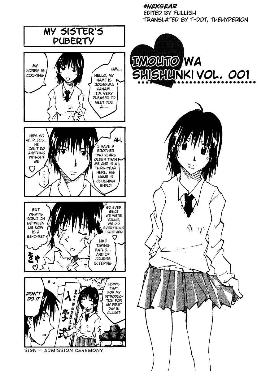 Page 6 Chapter 0.01 Imouto wa Shishunki