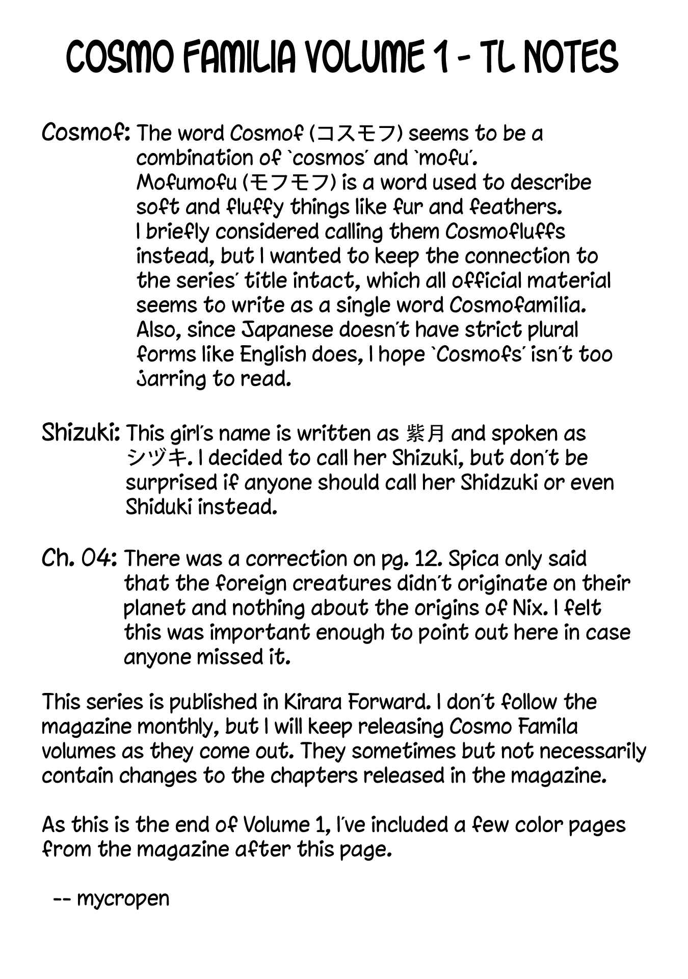 Page 31 Chapter 7 Cosmo Familia