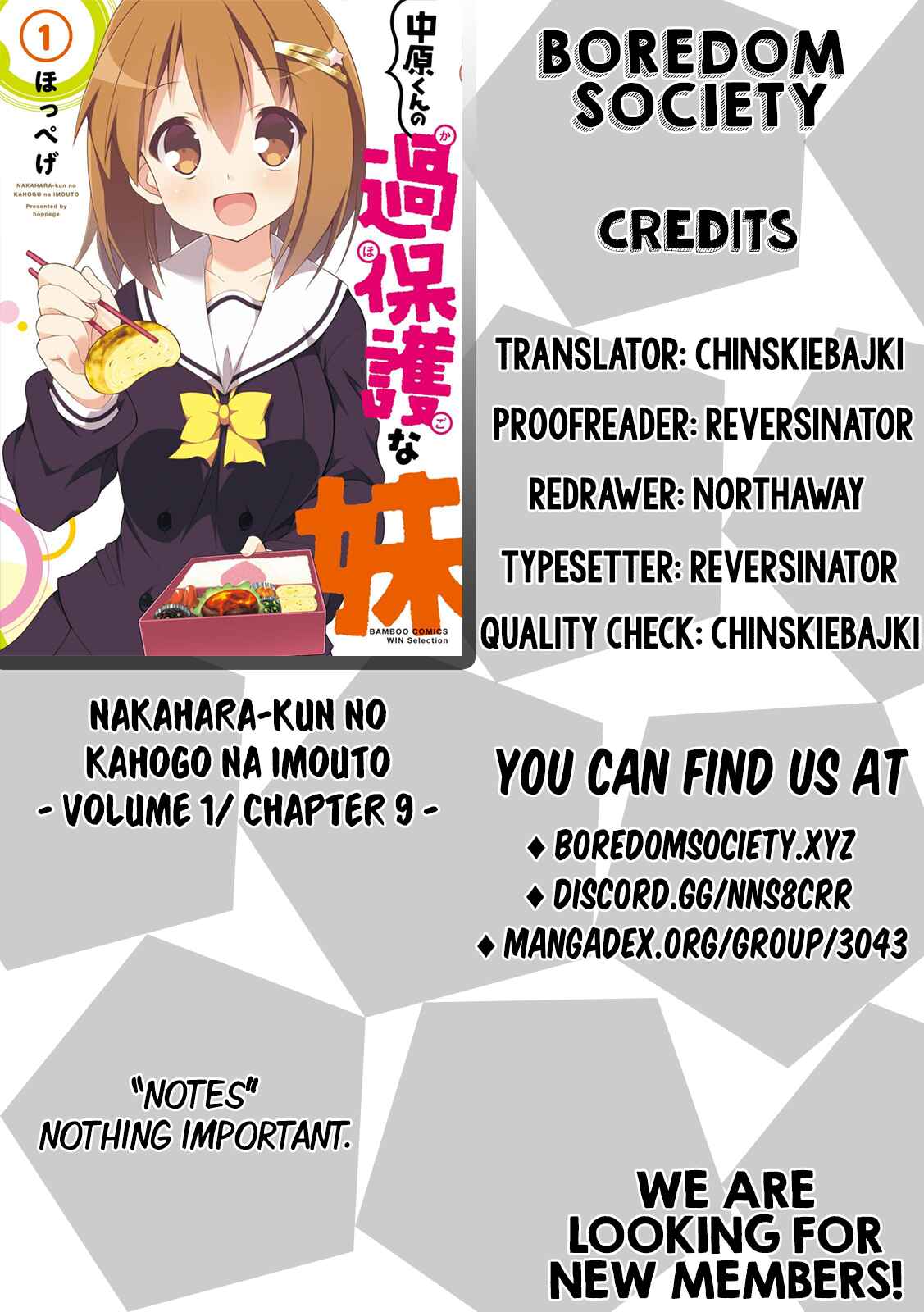 Page 11 Chapter 9 Nakahara-kun no Kahogo na Imouto