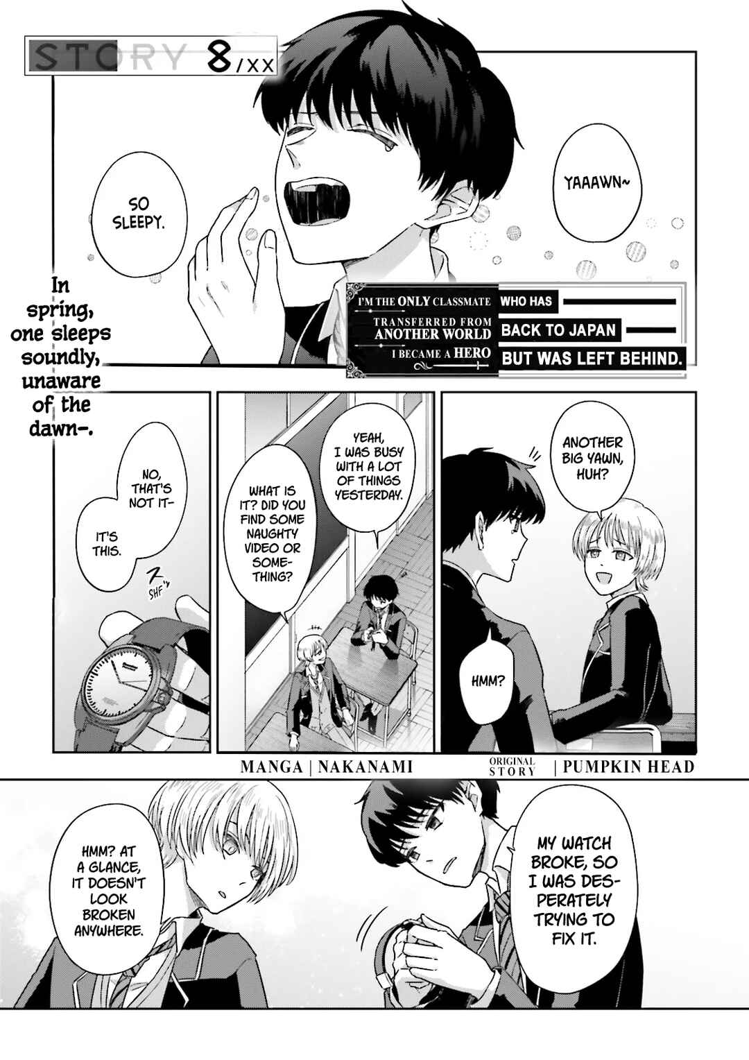 Page 1 Chapter 8 Classmate wa Isekai de Yuusha ni Natta kedo, Ore dake Gendai Nihon ni Okizari ni Narimashita
