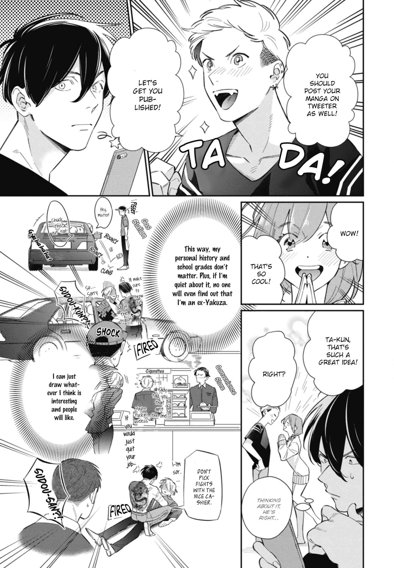 Page 18 Chapter 1 Moto Yakuza ga BL Sakka ni Nattarashii.