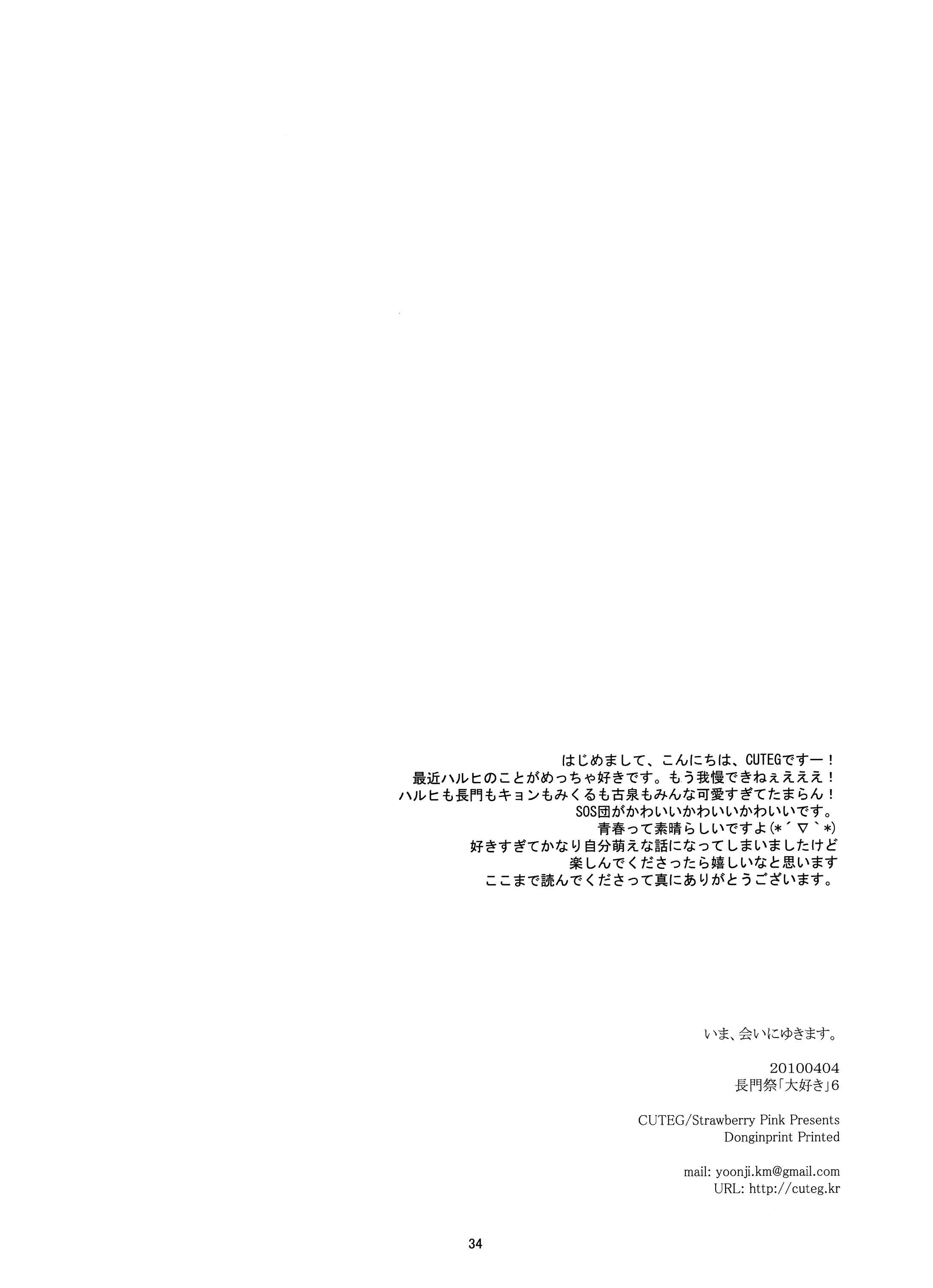 Page 34 Chapter Unknown_1442 Suzumiya Haruhi no Yuuutsu - Ima, Ai ni Yukimasu. (Doujinshi)