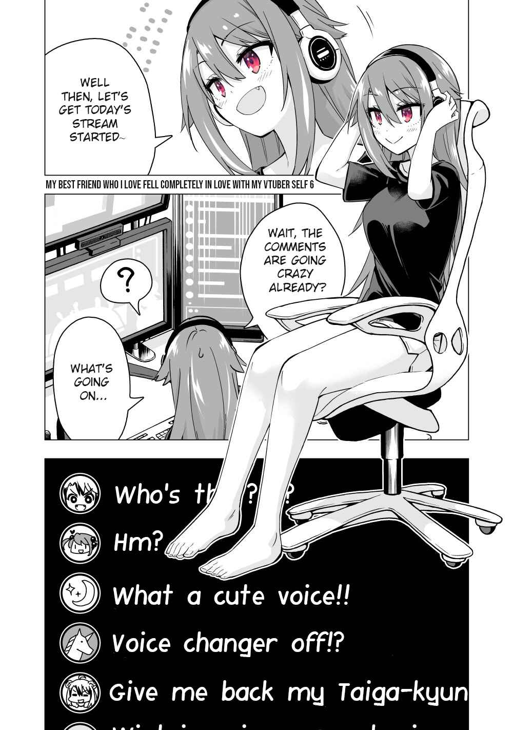 Page 1 Chapter 6 My Best Friend Who I Love Fell Completely in Love With My Vtuber Self