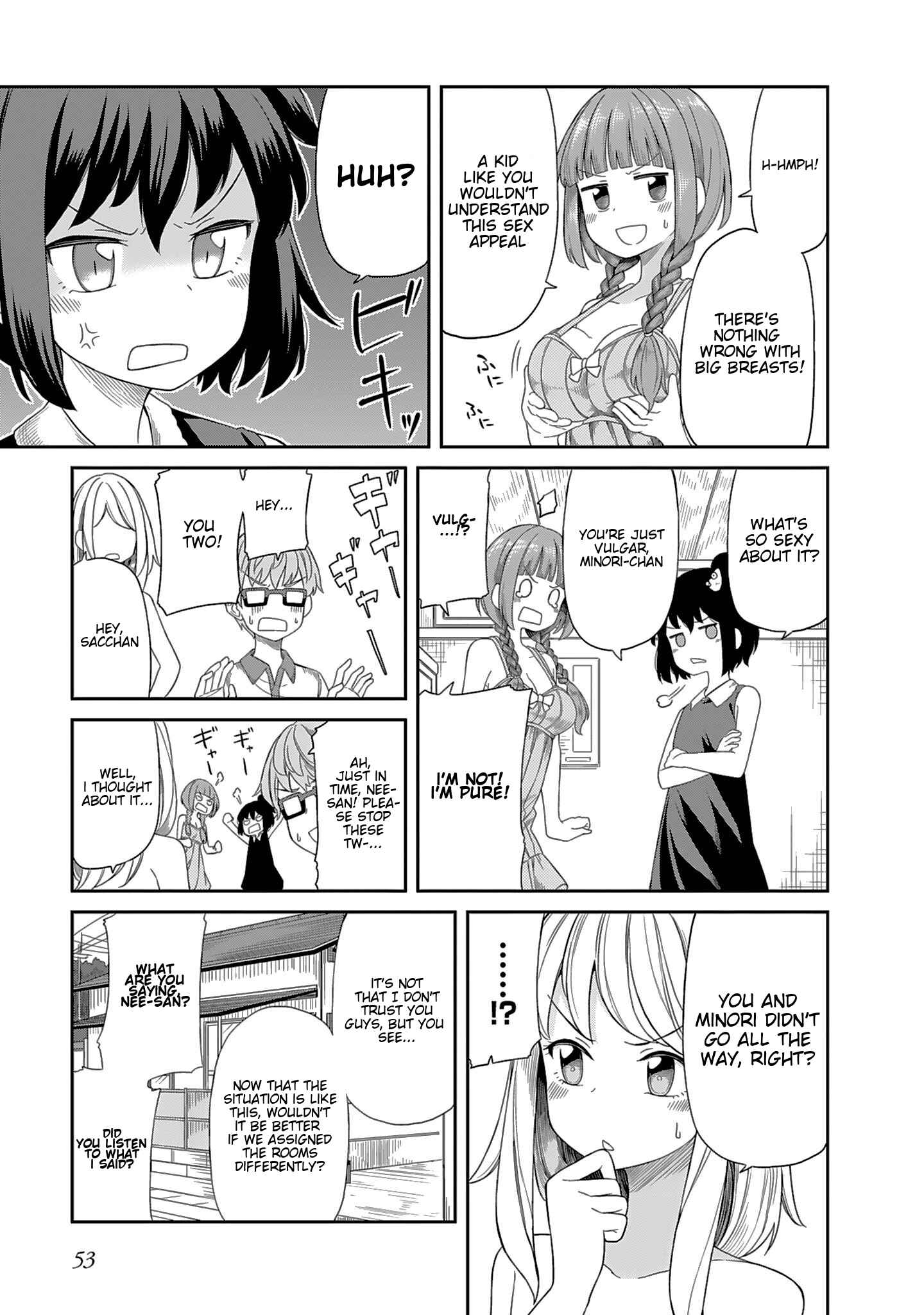 Page 11 Chapter 4 Hinomoto Sanshimai wa Kamatte Hoshii