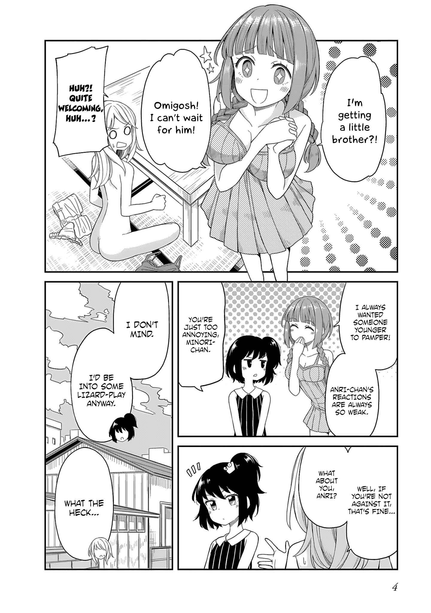 Page 6 Chapter 0 Hinomoto Sanshimai wa Kamatte Hoshii