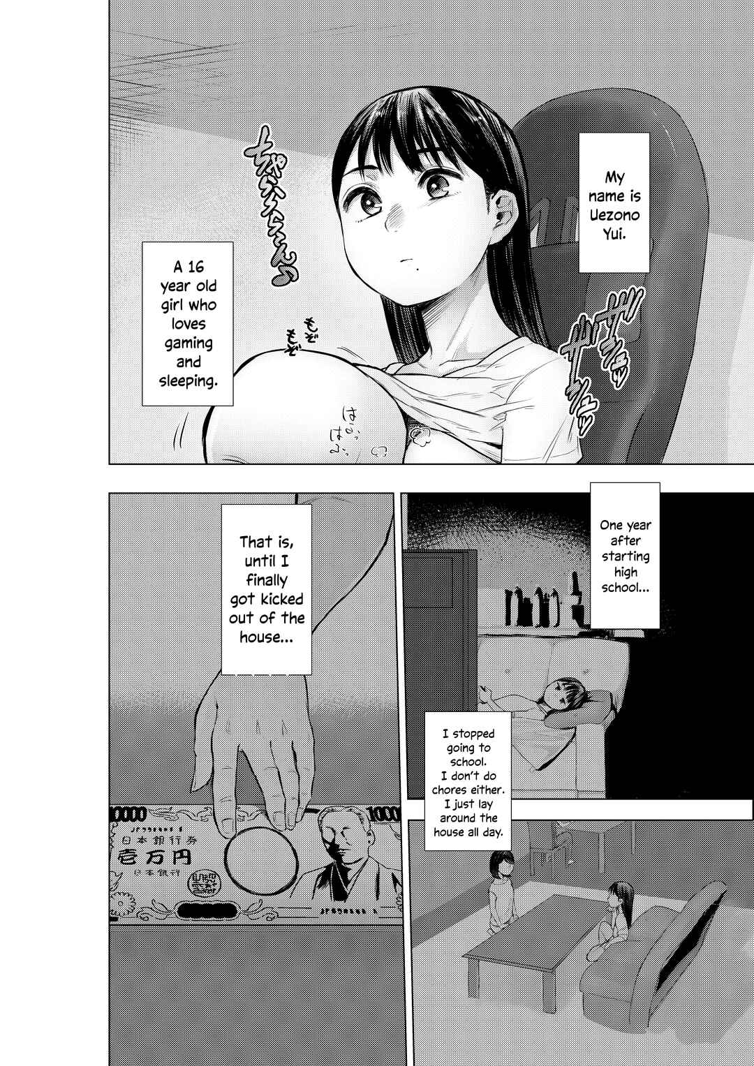 Page 4 Chapter Unknown_ff6a Oya ni Suterareta Kara, Shikatanaku Karada Utte Game Suru