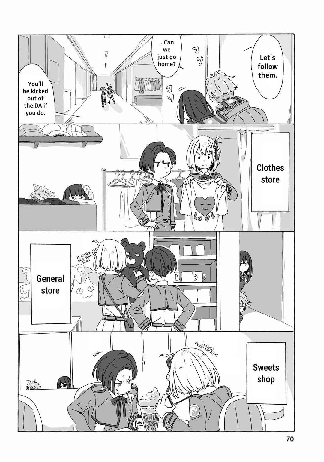 Page 4 Chapter 6 Lycoris Recoil Comic Anthology: Repeat