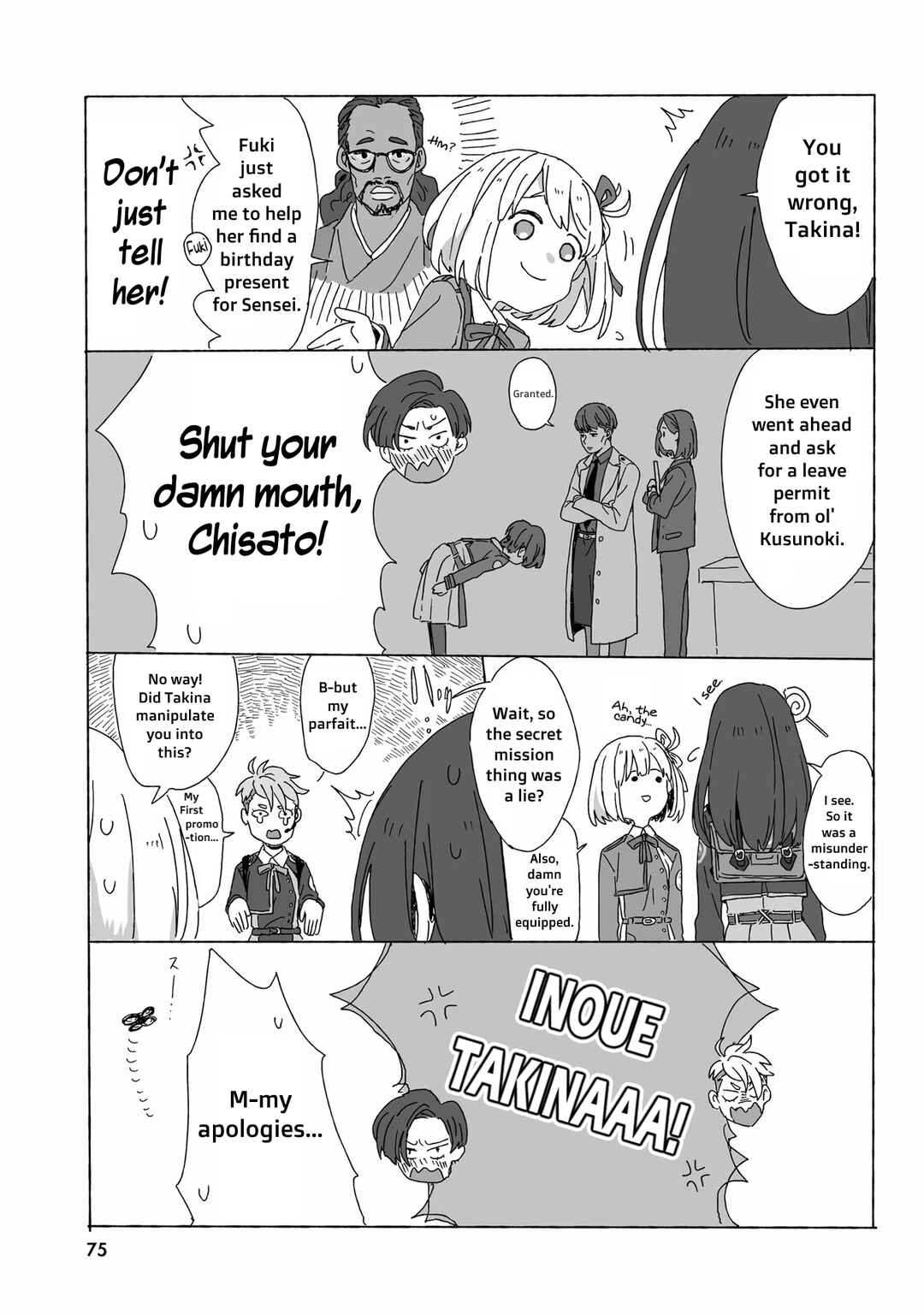 Page 9 Chapter 6 Lycoris Recoil Comic Anthology: Repeat