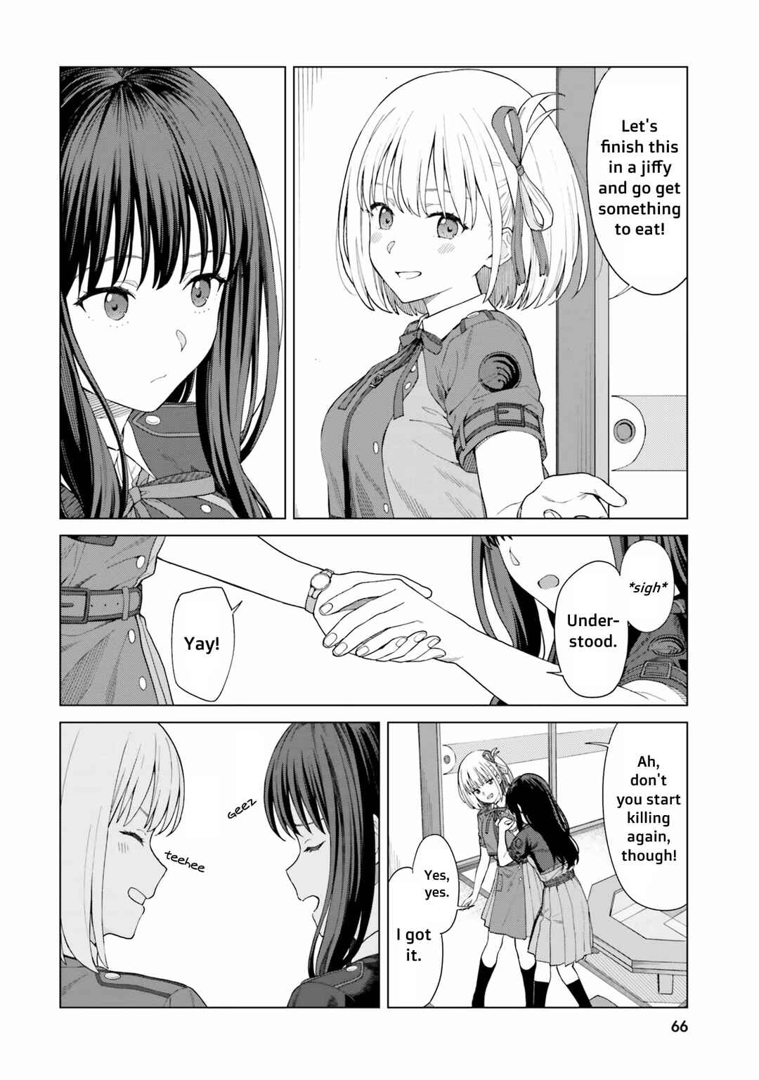 Page 12 Chapter 5 Lycoris Recoil Comic Anthology: Repeat