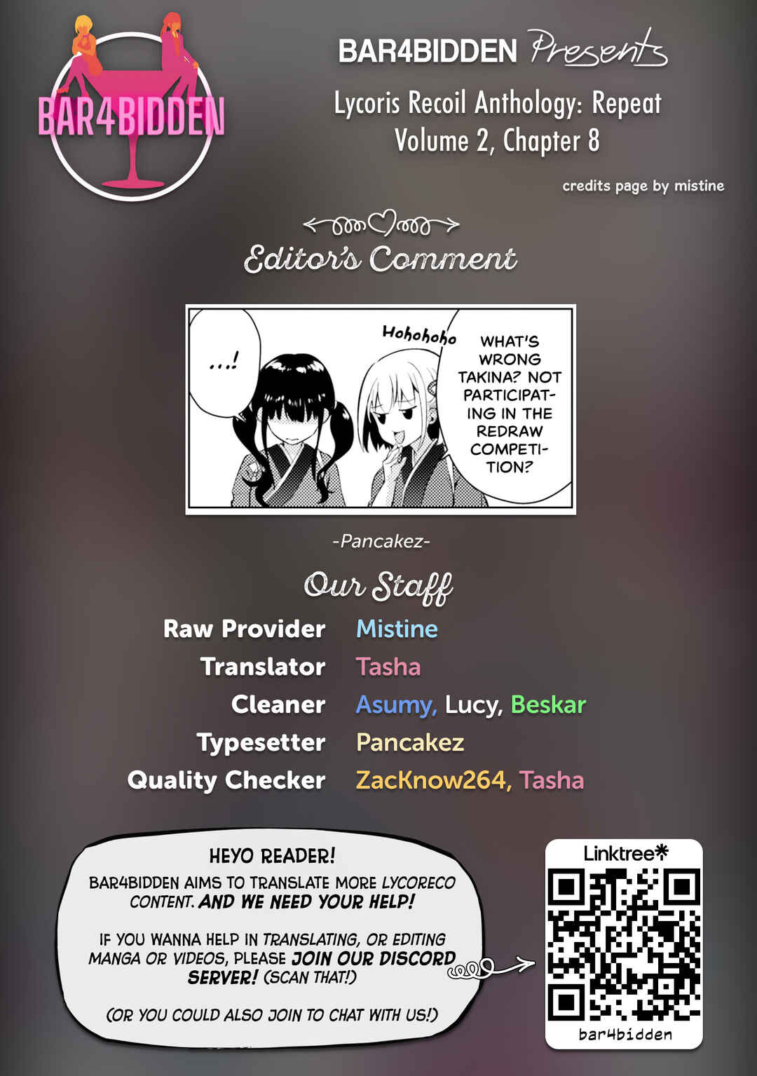 Page 8 Chapter 8 Lycoris Recoil Comic Anthology: Repeat