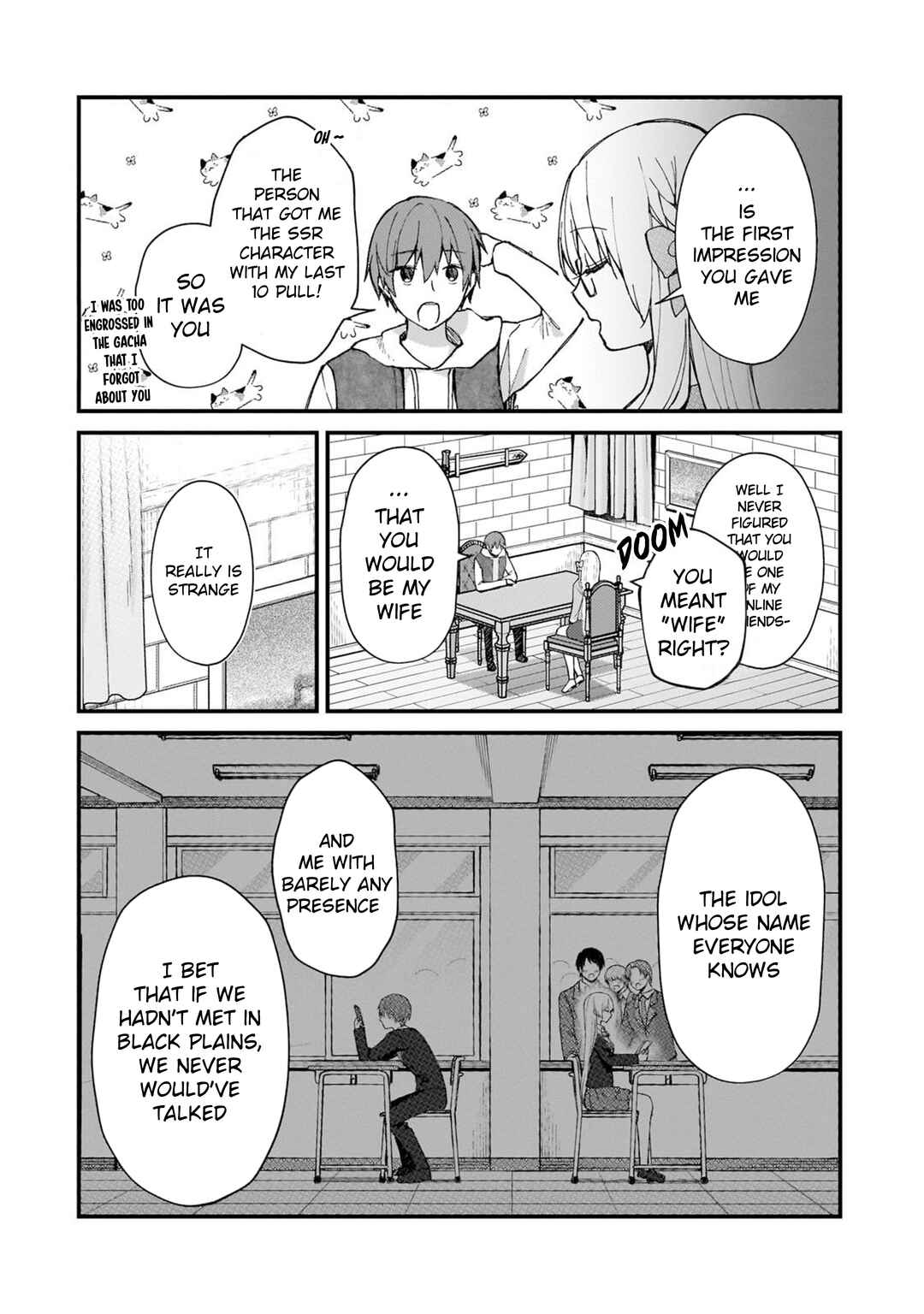Page 6 Chapter 31 Netoge no Yome ga Ninki Idol datta ~Cool kei no Kanojo wa Genjitsu demo Yome no Tsumori de Iru~