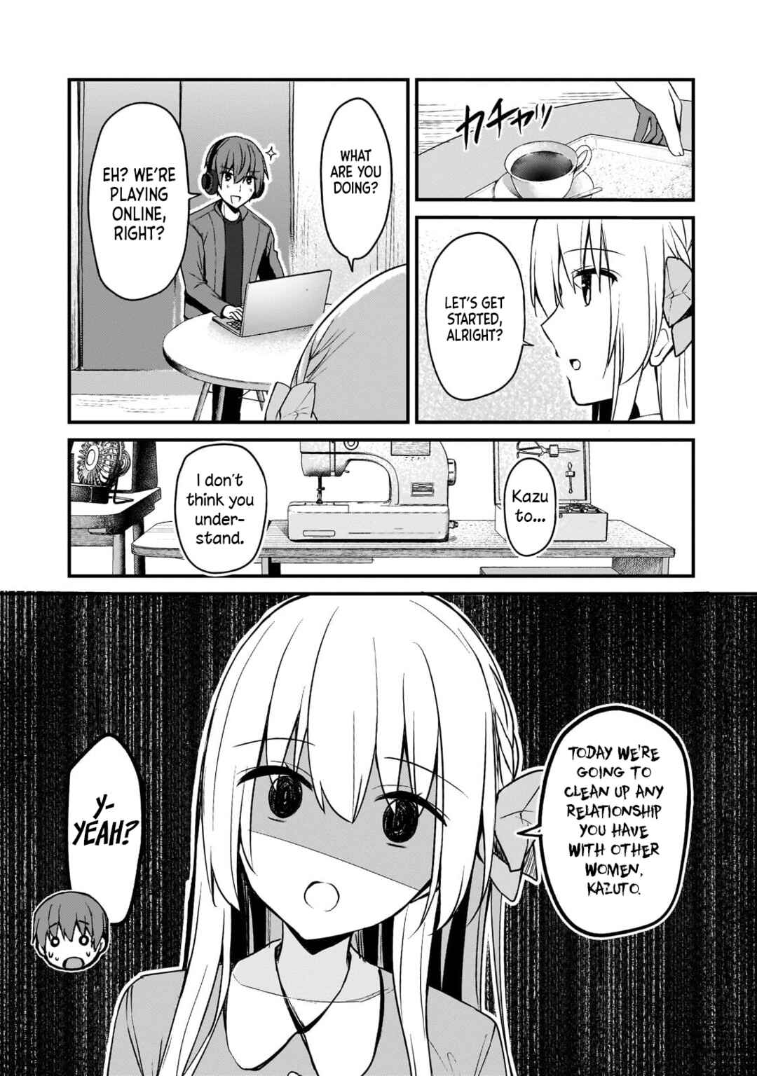 Page 7 Chapter 12 Netoge no Yome ga Ninki Idol datta ~Cool kei no Kanojo wa Genjitsu demo Yome no Tsumori de Iru~