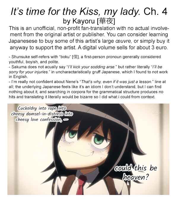 Page 26 Chapter 4 Its time for the Kiss, my lady.