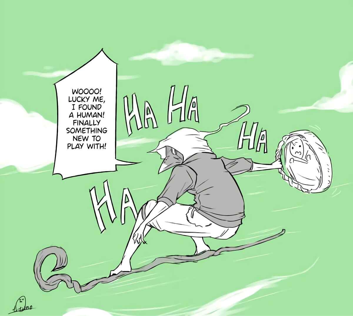 Page 1 Chapter 1 Otousans Short Story: Little Witch Tries to Fly With a Broom