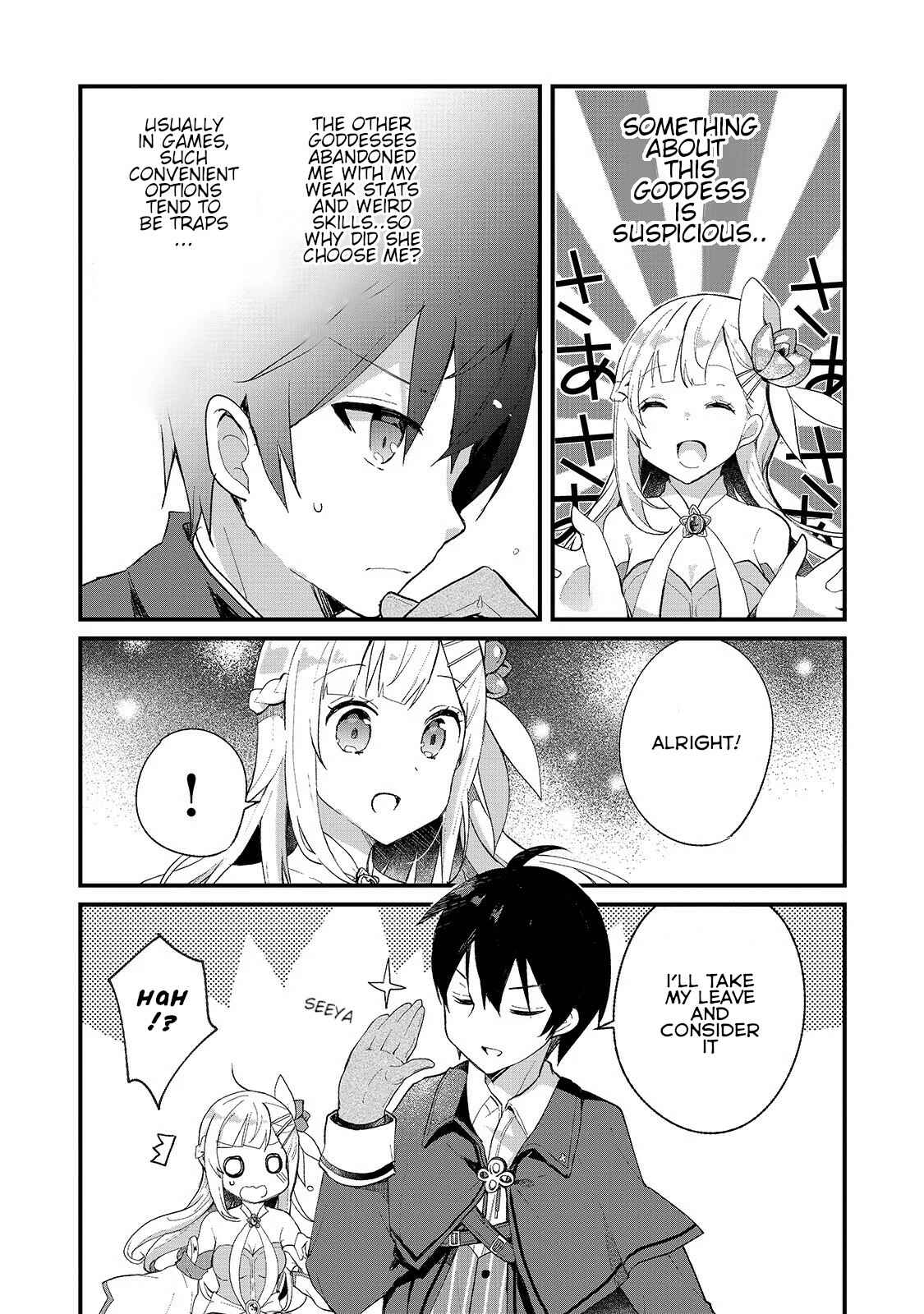 Page 9 Chapter 2 Shinja Zero no Megami-sama to Hajimeru Isekai Kouryaku - Classmate Saijaku no Mahou Tsukai