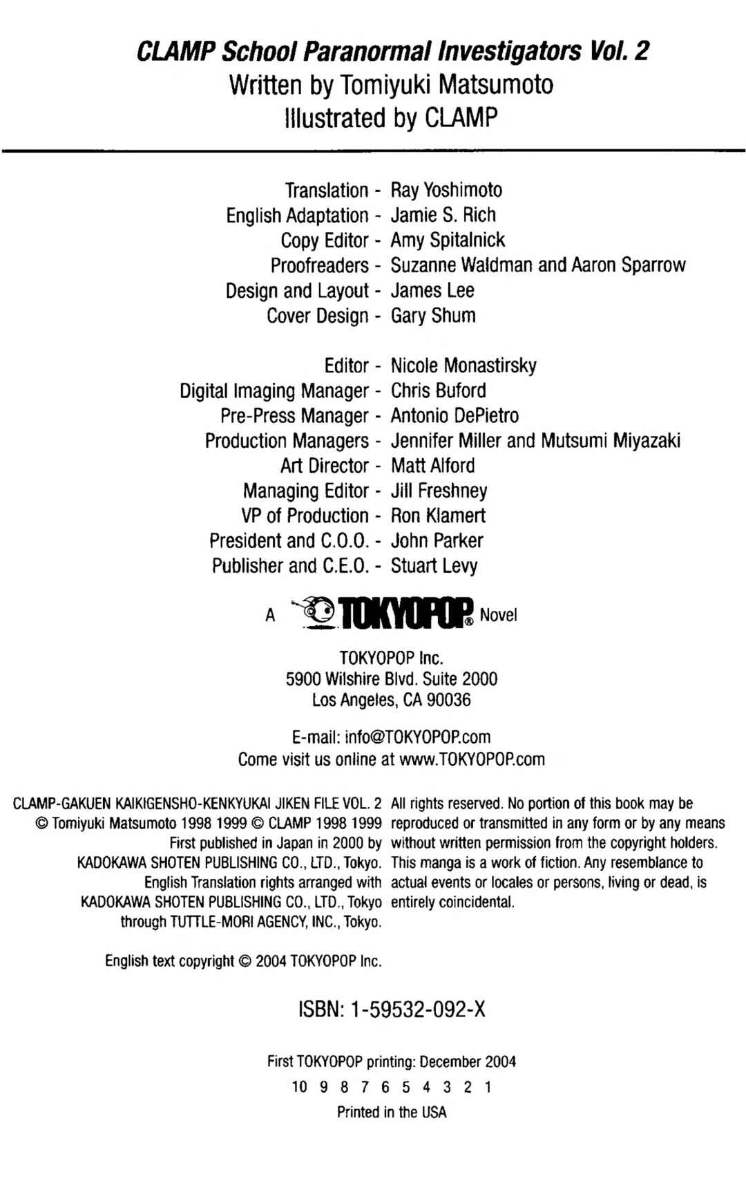 Page 2 Chapter 1 CLAMP School Paranormal Investigators [Light Novel]