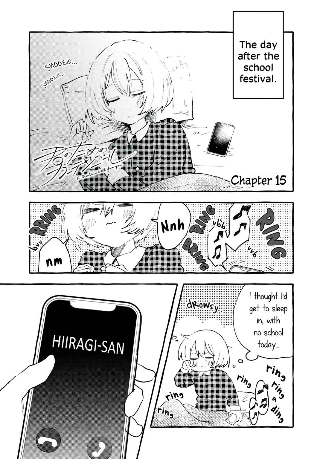 Page 1 Chapter 15 A Curtain Call for You