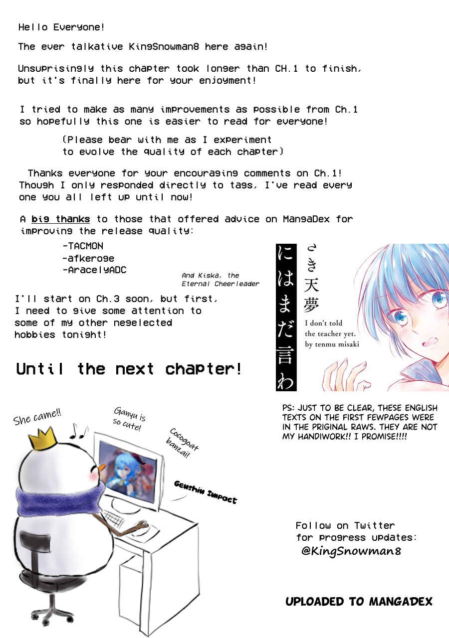 Page 27 Chapter 2 Sensei ni wa Mada Iwanai