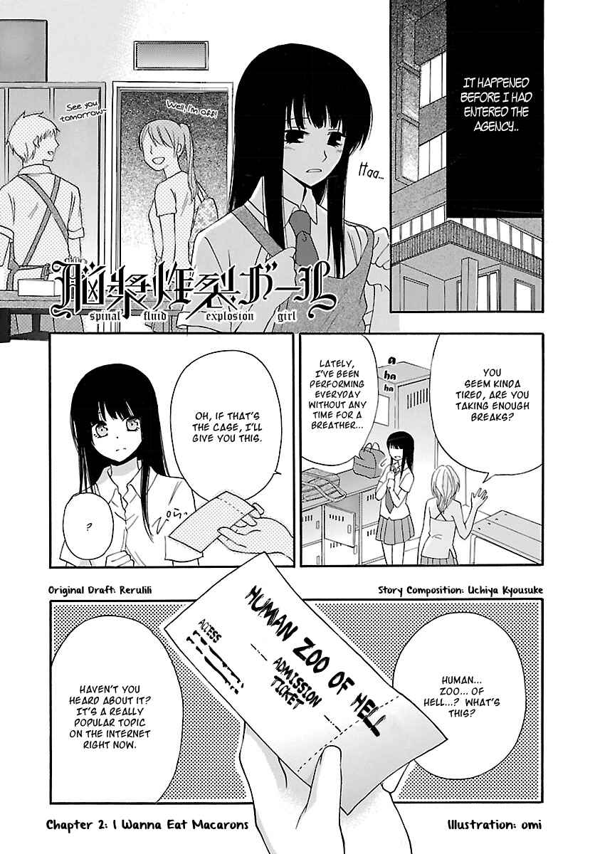 Page 1 Chapter 2 Jigokugata Ningen Doubutsuen - Daiisshou - Noushou Sakuretsu Girl