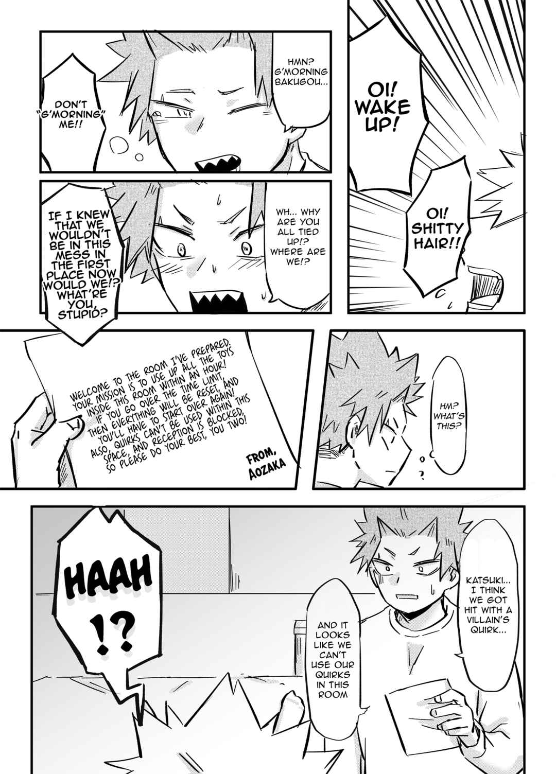 Page 5 Chapter Unknown_70ea Boku no Hero Academia - Date chuu ni omocha wo tsukai kirenai to derenai heya ni haitta (Doujinshi)