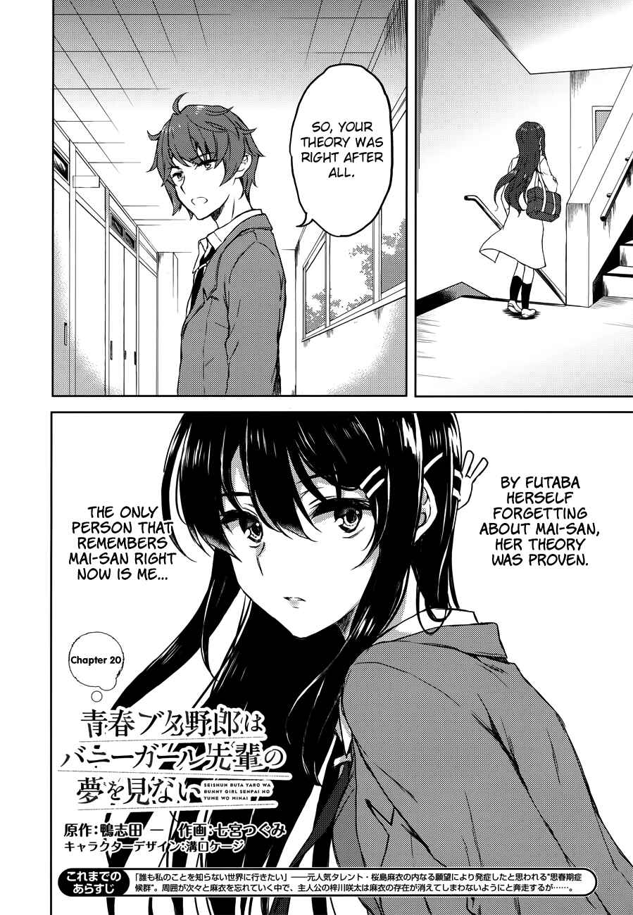Page 4 Chapter 20 Rascal Does Not Dream of Bunny Girl Senpai