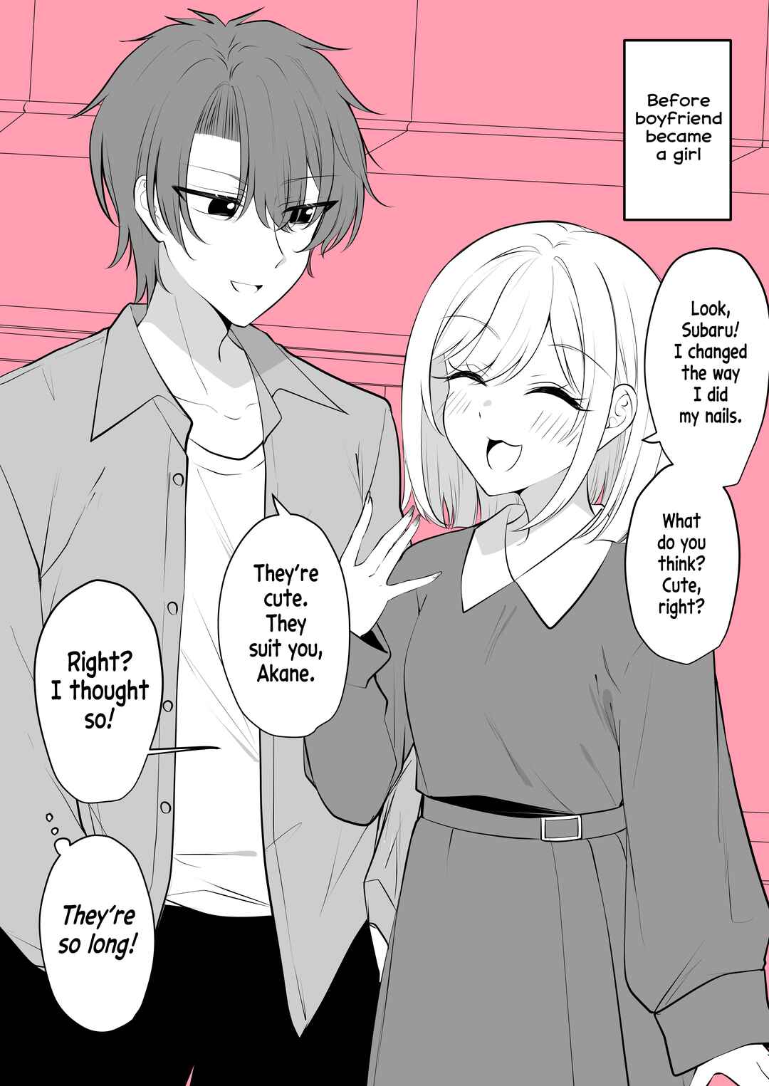 Page 1 Chapter 58 Daily Life of a Couple in Which the Boyfriend Became a Girl One Day