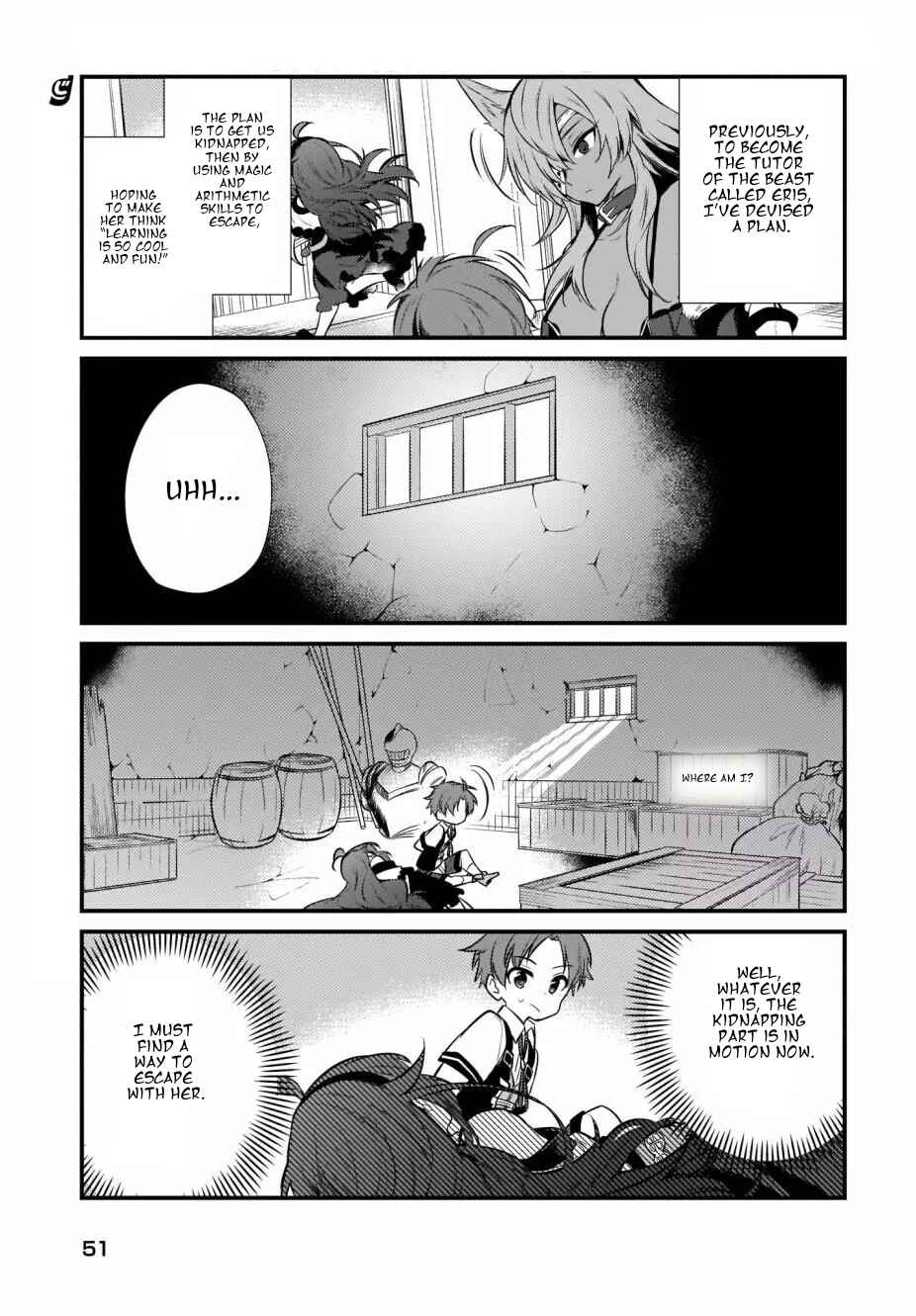 Page 1 Chapter 8 Mushoku Tensei ~4-koma ni Natte mo Honki Dasu~
